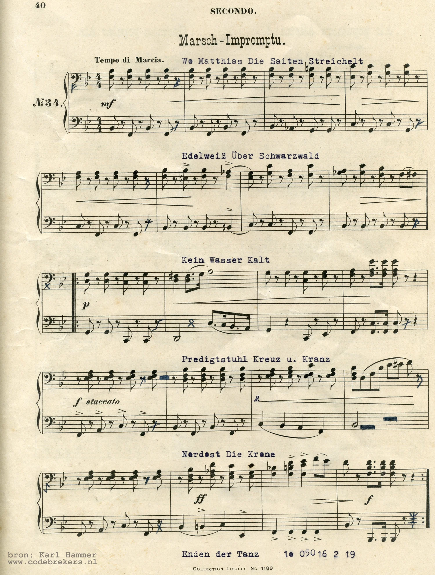 Annotated score showing rune positions, meter values, and the decoded navigation system