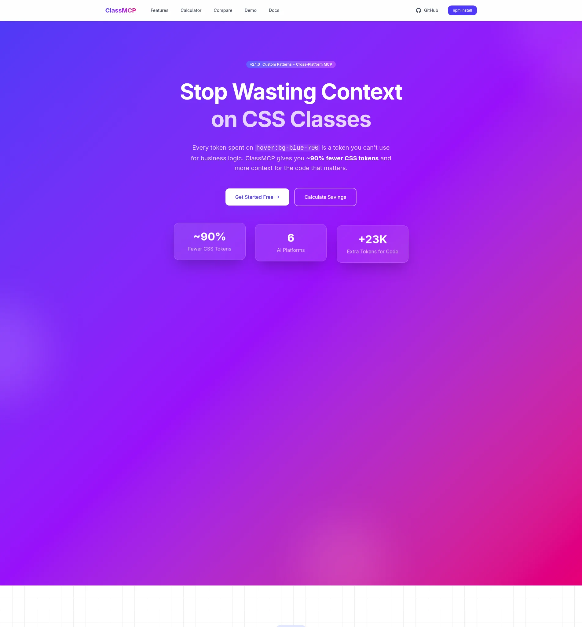 ClassMCP website screenshot